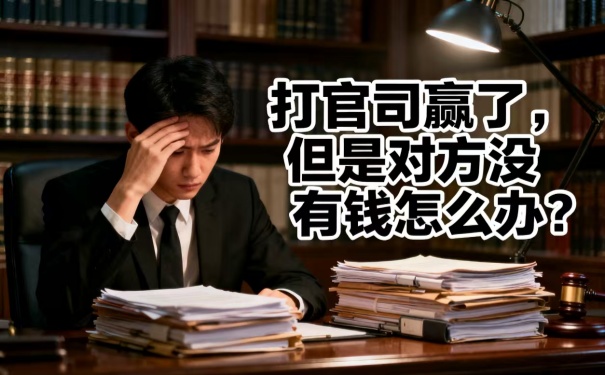深圳追债公司:打官司赢了但是对方没有钱怎么办