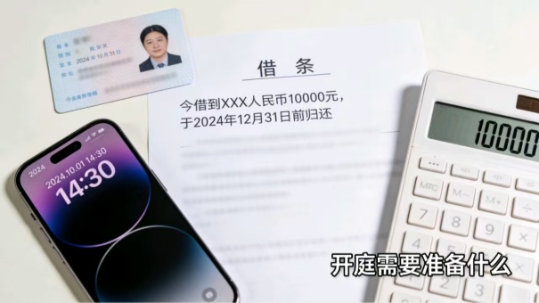 欠钱不还,开庭需要准备什么材料